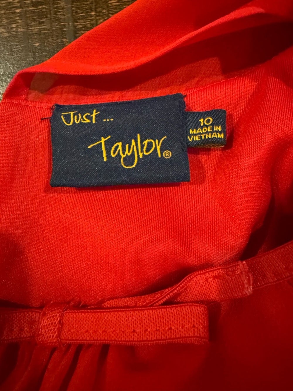 Just Taylor Red Sheath Dress Size 10 Sleeveless Career Work Cocktail Classic - Picture 3 of 13